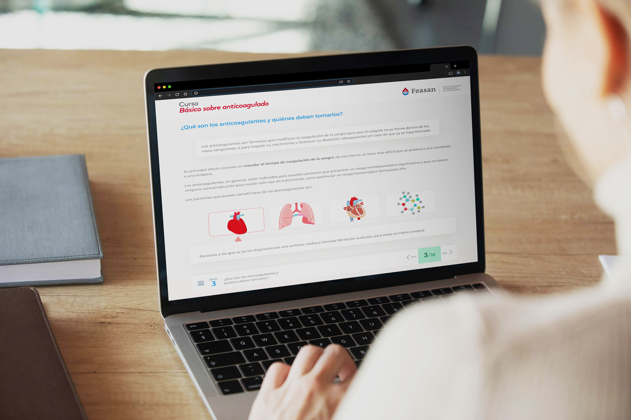 Educaforma ha desarrollado un curso online para los pacientes anticoagulados de Feasan.